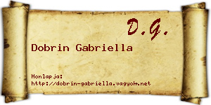 Dobrin Gabriella névjegykártya